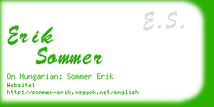 erik sommer business card